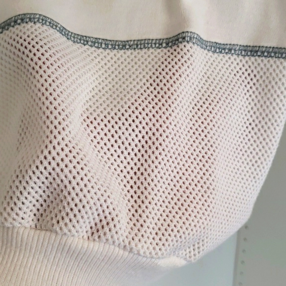 Valenti Vintage snakeskin striped mesh vintage sport aerobics tennis top - Picture 8 of 9